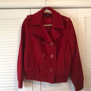 Adorable Red Bomber Style Peacoat!